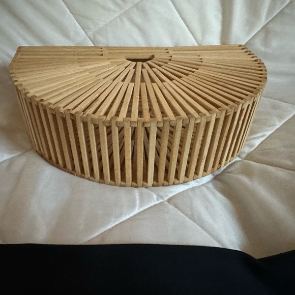 Natural Bamboo Half-Moon Bag - Picture 2 of 5